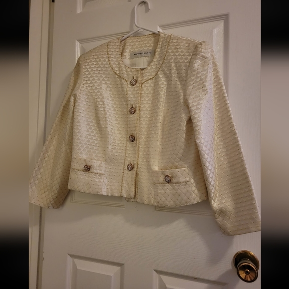 Vintage Alfred Snug Beige-gold Blazer, size Small - Picture 5 of 7